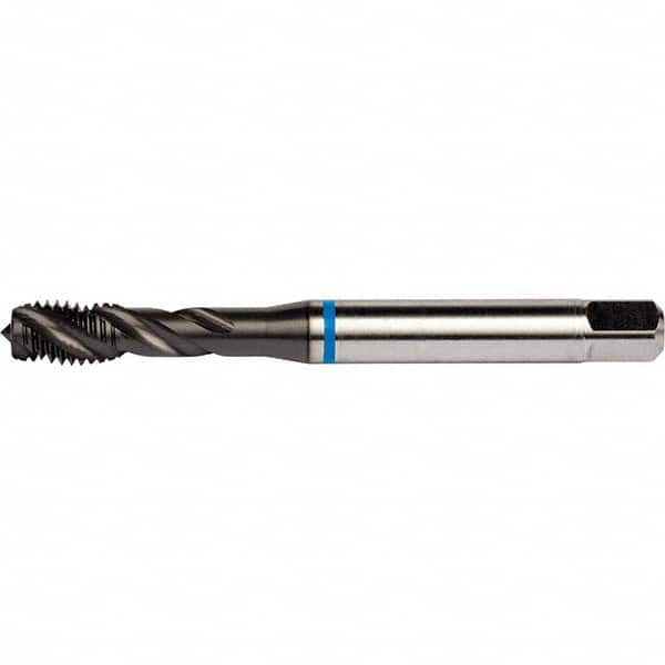 Spiral Flute Tap: 1/4-28, UNF, 3 Flute, Semi-Bottoming, 2B & 3B Class of Fit, PM Cobalt, SUPER-B Finish MPN:7350358