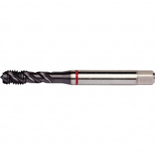 Spiral Flute Tap: 1/4-28, UNF, 3 Flute, Semi-Bottoming, 2B Class of Fit, TiAlN Top Finish MPN:7350444