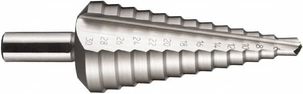 Step Drill Bits: High Speed Steel, 13 Hole Sizes MPN:5972755