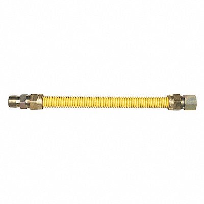 Gas Connector Hose 3/8 Dia Yellow MPN:20C-3132-18