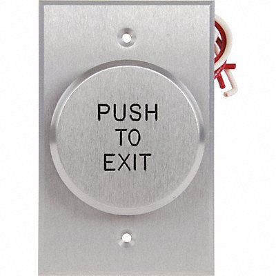 Push to Exit Button 24VDC Silver Button MPN:R5286-P23DAxE1