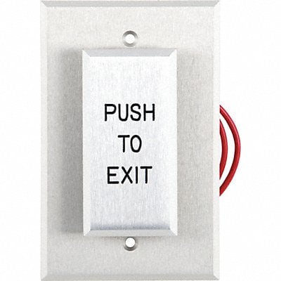 Push to Exit Button 24VDC Silver Button MPN:W5286-P25xE1