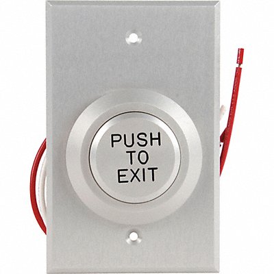 Push to Exit Button 24VDC Wt/Blk Button MPN:W5287-P23DAxE1