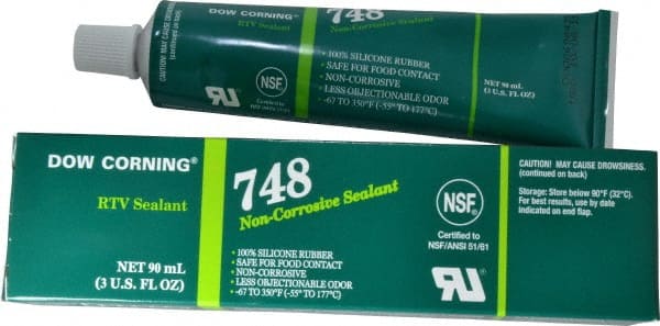 Joint Sealant: 3 oz Tube, Off-White, RTV Silicone MPN:2455846