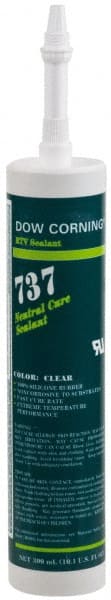 Joint Sealant: 10.1 oz Cartridge, Clear, RTV Silicone MPN:99180483