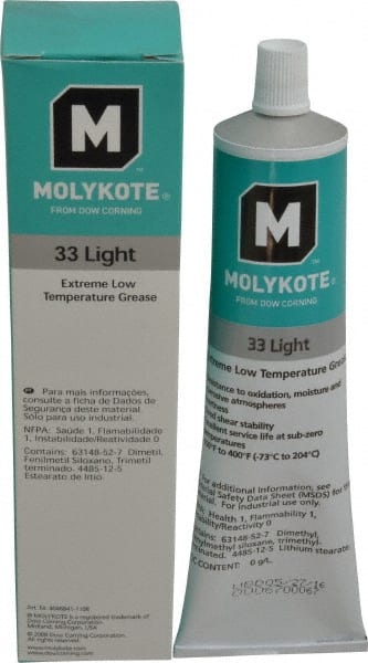 Low Temperature Grease: 5.3 oz Tube, Lithium & Phenylmethyl Silicone MPN:0131959