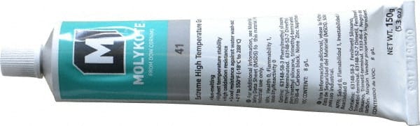 High Temperature Grease: 5.3 oz Tube, Lithium & Phenylmethyl Silicone MPN:0131984