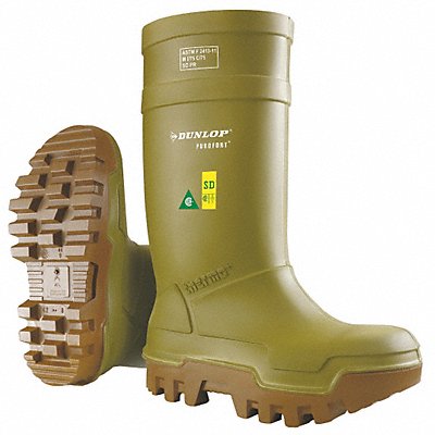 D9542 Rubber Boot Men s 14 Knee Green PR MPN:E662843