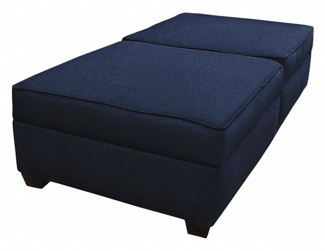Twin Bed/Bench 72 Wx18 H Blue Upholstery MPN:IMFTWB-DM