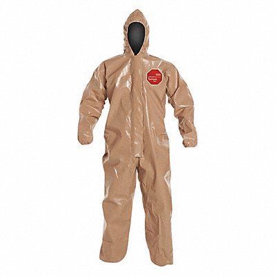 Hooded Coverall Elastic Tan 7XL PK6 MPN:C3127TTN7X000600