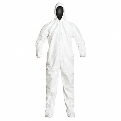 Hooded Coveralls White 3XL Elastic PK25 MPN:IC105SWH3X002500