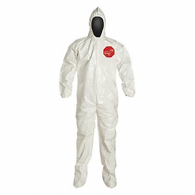 Hooded Coverall w/Socks White 7XL PK12 MPN:SL122BWH7X001200