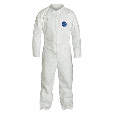 Collared Coverall Elastic White M PK25 MPN:TY120SWHMD0025NF