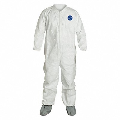 Collared Coverall w/Socks White M PK25 MPN:TY121SWHMD0025NS