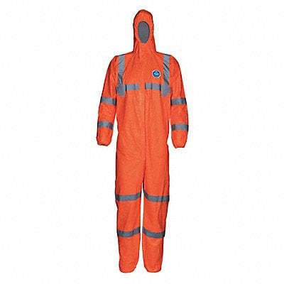 Hooded Coveralls Orange 2XL Elastic PK25 MPN:TY127SHV2X0025XC