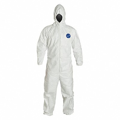 Hooded Coverall Elastic White M PK25 MPN:TY127SWHMD0025NF