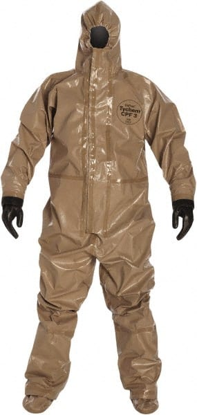 Non-Disposable Rain & Chemical-Resistant Coverall: Tan, Hazmat MPN:C3185TTN3X00060