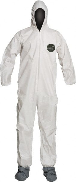 Disposable Coveralls: Size Large, 1.5 oz, SMS, Zipper Closure MPN:NB122SWHLG00250
