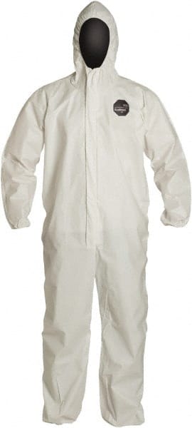 Disposable Coveralls: Size 3X-Large, Film Laminate, Zipper Closure MPN:NG127SWH3X0025N