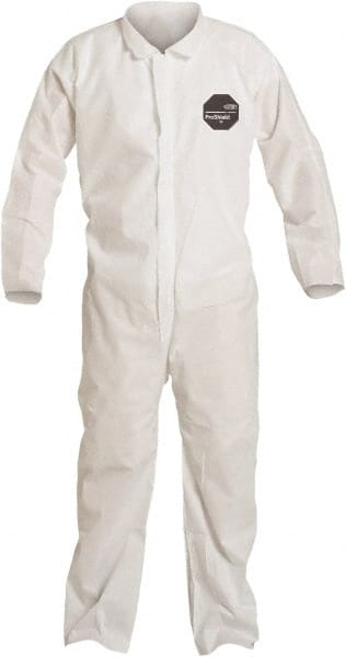 Disposable Coveralls: Size 3X-Large, Film Laminate, Zipper Closure MPN:PB120SWH3X00250