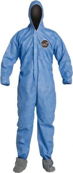 Disposable Coveralls: Size 4X-Large, Film Laminate, Zipper Closure MPN:PB122SBU4X00250