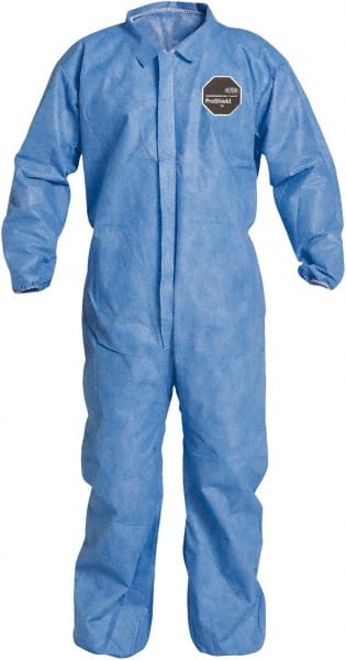 Disposable Coveralls: Size 3X-Large, Film Laminate, Zipper Closure MPN:PB125SBU3X00250