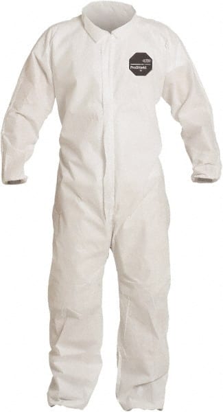 Disposable Coveralls: Size 3X-Large, Film Laminate, Zipper Closure MPN:PB125SWH3X00250