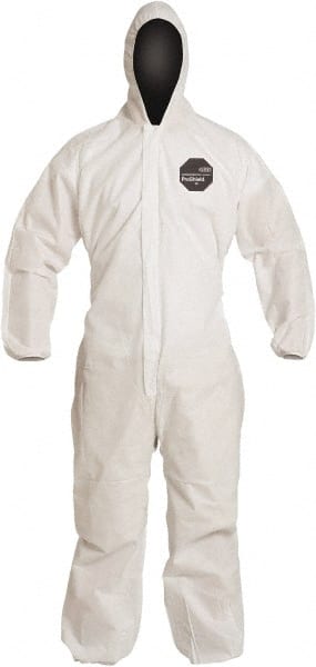 Disposable Coveralls: Size 3X-Large, Film Laminate, Zipper Closure MPN:PB127SWH3X00250