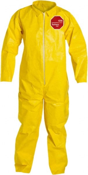 Disposable Coveralls: Size 2X-Large, 2.5 oz, PE Film, Zipper Closure MPN:QC120SYL2X00120