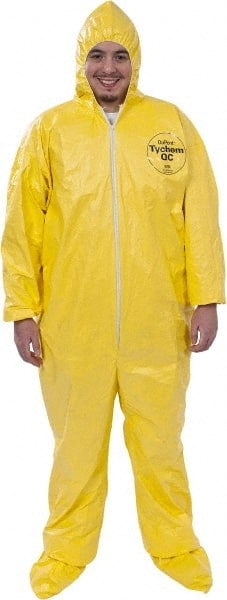 Disposable Coveralls: Size 2X-Large, 2.5 oz, PE Film, Zipper Closure MPN:QC122SYL2X00120