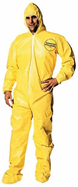 Disposable Coveralls: Size 3X-Large, 2.5 oz, PE Film, Zipper Closure MPN:QC122SYL3X00120