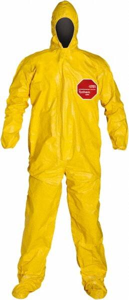 Disposable Coveralls: Size 2X-Large, 2.5 oz, PE Film, Zipper Closure MPN:QC122TYL2X00040