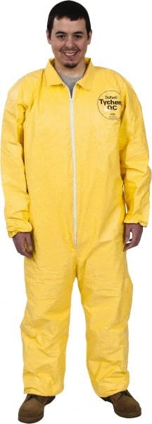 Disposable Coveralls: Size 2X-Large, 2.5 oz, PE Film, Zipper Closure MPN:QC125SYL2X00120