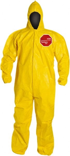 Disposable Coveralls: Size Large, 2.5 oz, Storm Flap Closure MPN:QC127BYLLG00120