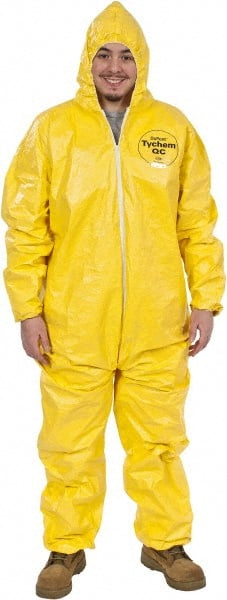 Disposable Coveralls: Size 2X-Large, 2.5 oz, PE Film, Zipper Closure MPN:QC127SYL2X00120