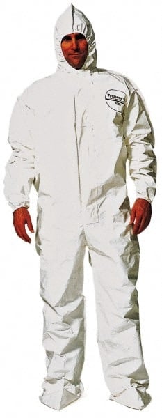 Disposable Coveralls: Size 4X-Large, 3.6 oz, Saranex, Zipper Closure MPN:SL122BWH4X00120