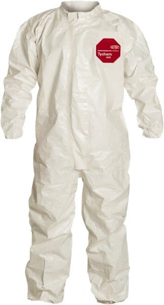 Disposable Coveralls: Size Large, 3.6 oz, Storm Flap Closure MPN:SL125TWHLG00060