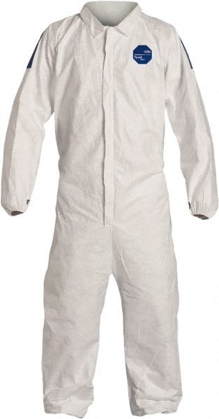 Disposable Coveralls: Size 2X-Large, Film Laminate, Zipper Closure MPN:TD125SWB2X0025C