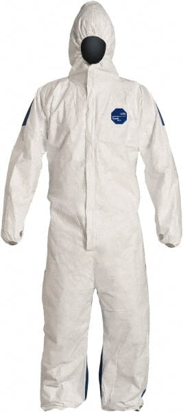 Disposable Coveralls: Size 2X-Large, Film Laminate, Zipper Closure MPN:TD127SWB2X0025C