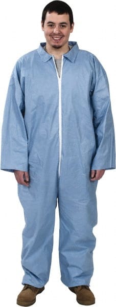 Disposable Coveralls: Flame-Resistant, Size 2X-Large, 2.4 oz, FR Disposable, Zipper Closure MPN:TM120SBU2X00250