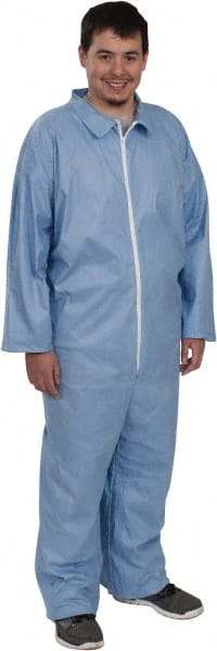 Disposable Coveralls: Flame-Resistant, Size 3X-Large, 2.4 oz, FR Disposable, Zipper Closure MPN:TM120SBU3X00250