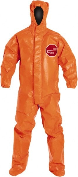 Non-Disposable Rain & Chemical-Resistant Coverall: Orange, Film Laminate MPN:TP199TORLG00020