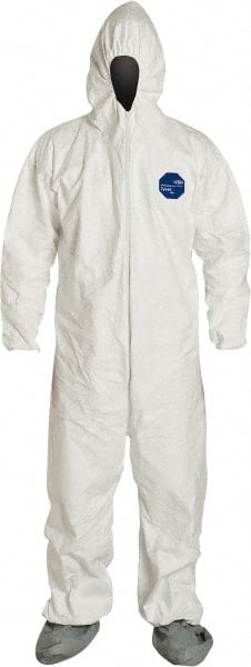 Disposable Coveralls: Size 4X-Large, 1.2 oz, Film Laminate, Zipper Closure MPN:TY122SWH4X00250