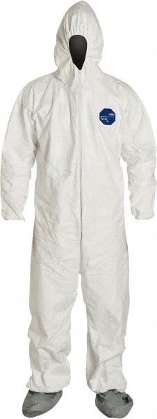 Disposable Coveralls: Size 6X-Large, 1.2 oz, Film Laminate, Zipper Closure MPN:TY122SWH6X0025N