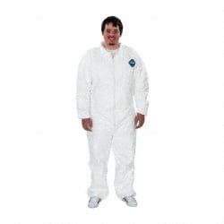 Disposable Coveralls: Size 2X-Large, 1.2 oz, Film Laminate, Zipper Closure MPN:TY125SWH2X00250