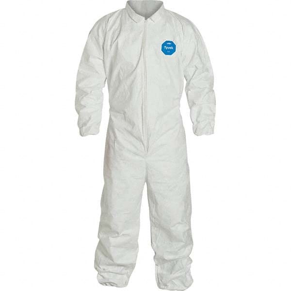 Disposable Coveralls: Size 7X-Large, 1.2 oz, Tyvek, Zipper Closure MPN:TY125SWH7X0025V