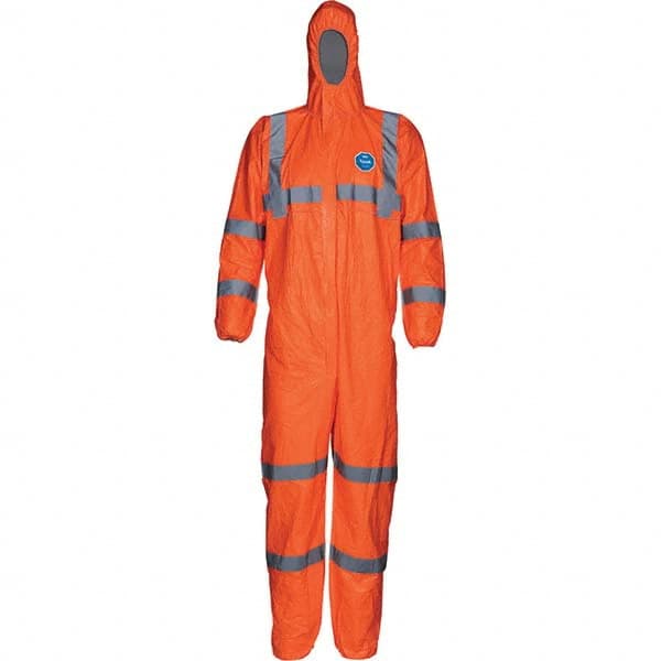 Disposable Coveralls: Size Large, Tyvek, Zipper Closure MPN:TY127SHVLG0025X