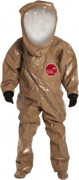 Encapsulated Suits: 3X-Large, Tan, Tychem, Zipper Closure, Taped MPN:RC550TTN3X00017