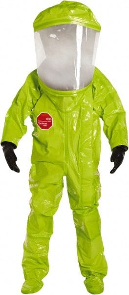 Encapsulated Suits: 3X-Large, High-Visibility Lime, Tychem, Zipper Closure, Taped MPN:TK612TLY3X00010