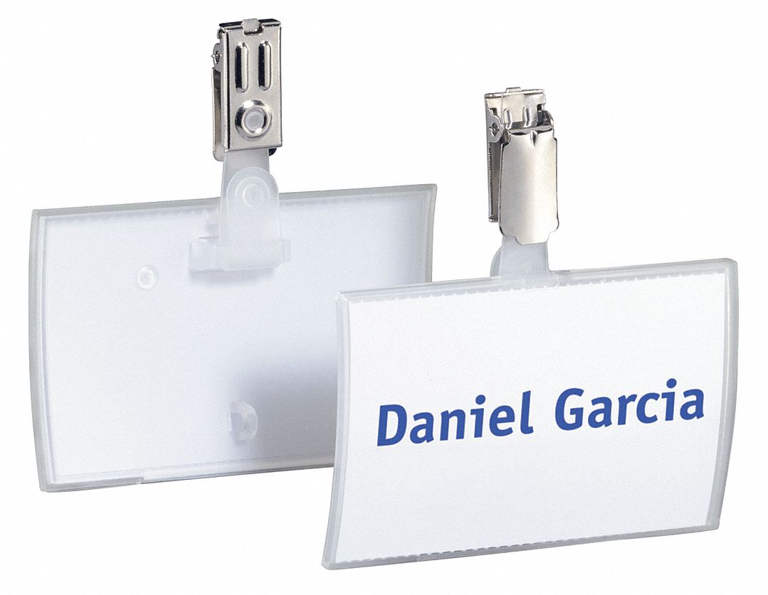 Name Badges Strap Clip 1/8 2-1/4 PK25 MPN:821619